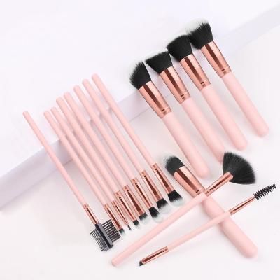 China Luxury Professional Custom 16pcs  Makeup Brushes Set Wholesale Wooden Handle Cosmetic Concealer Brush Makeup for sale