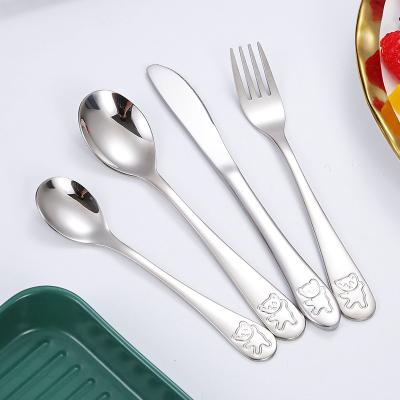 China 18/8 Stainless Steel Flatware 4pcs Kids Sustainable Set for sale