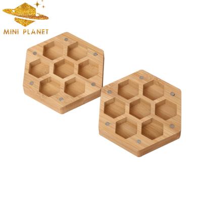 China Bamboo MINI PLANET Wooden Dice Box Wholesale DND Wooden Dice Box Dice Box Game Toy Storage Box Dice Polyhedral Table Top for sale