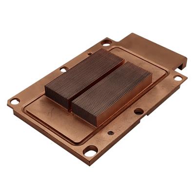 China High Precision Customized Heatsink Customized Fin Copper Skived Heatsink For Power CPU Heatsink for sale