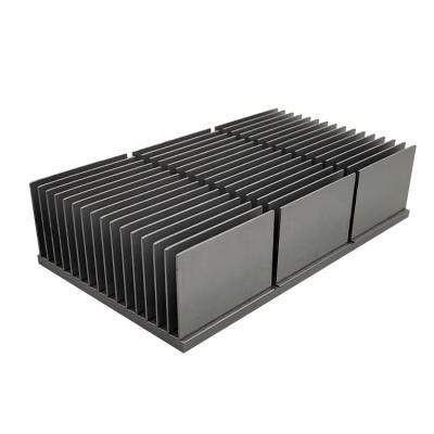 China Heatsink Customized Large Aluminum Skived Fin Heatsink For Inverter/Rectifier/Amplifier Cooling Heatsink for sale