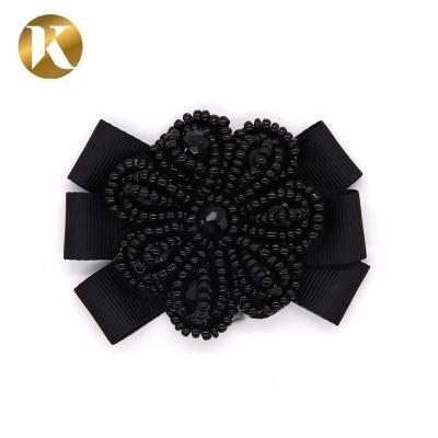 China Diamond Fashion Satin Ribbon Flowers Fashion Style Shoe Accessories for sale