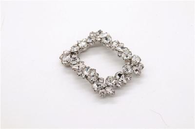 China Kml 100mm*100mm Rhinestone Bow Shoe Clips With Hanging Plating for sale