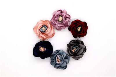 China Rectangle Style Satin Ribbon Flowers 5.8cm*4.6cm For Shoe Ornament for sale