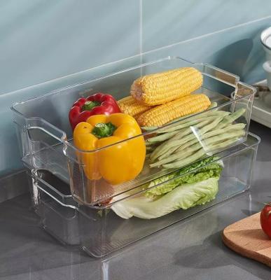 China Freshness Preservation Kitchen Fridge Storage Box Transparent Refrigerator Food Storage Container Clear Plastic Box for sale