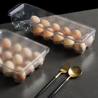 China Fruit Vegetable Multi-Layer Freshness Preservation Egg Tray Fridge Organizer Clear Drawer Stackable Food Freezer Organizer for sale