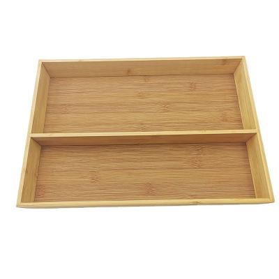 China Sustainable Good Quality Bamboo Kitchen Drawer Organizer Cutlery Organizer for sale