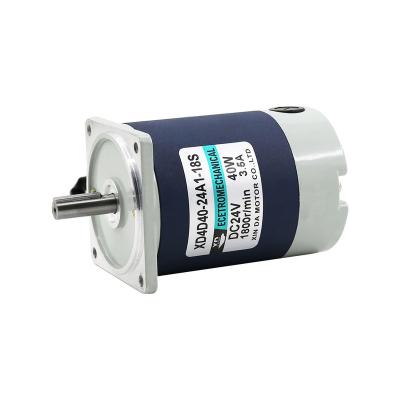 China Thickened Shell Xinda 40W DC Motor 12v24v Micro High-speed Motor Speed ​​Regulation Forward And Reverse Permanent Magnet Motor for sale