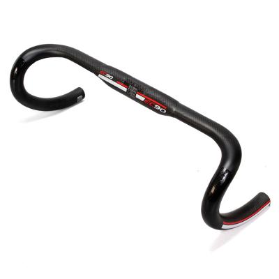 China Road Bikes 2021 Sports Car Carbon Fiber Handlebar 3K Carbon Stripes New Full Carbon Fiber Road Bicycle Handlebar Bendlebar for sale