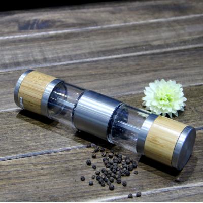 China Manual Bamboo salt and pepper grinders for sale