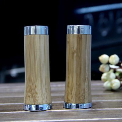 China Bamboo salt and pepper shaker set for sale