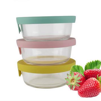 China Borosilicate Glass Storages with PP lid for sale