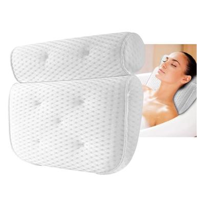 China Large Slip Resistant Soft Thick Durable Comfort Grip Spa Bath Waterproof Relaxing Pillow for sale