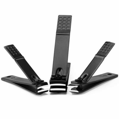 China Durable Wholesale Black Matte 3 Pcs Nail Clippers Tilt Edg Toenail Clipper Nail Clippers Set For Men And Women for sale