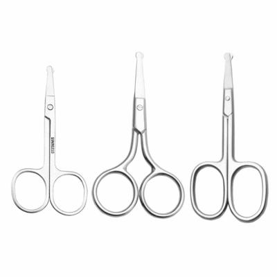 China Manufacturer Directly Selling High Quality Eco-friendly Stainless Steel Safety Rounded Nose Hair Scissors for sale