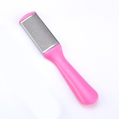 China Durable Foot File Stainless Steel Foot Rasp With Handle Plastic Dead Callus Skin Remover Pedicure Tool for sale