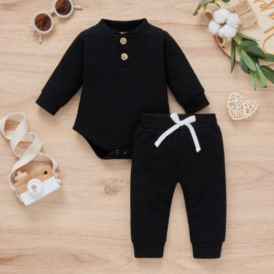 China High Quality Breathable Sping Autumn Baby Boys Girls Clothes Knitted Craft Set Newborn Kid Clothing Sets for sale