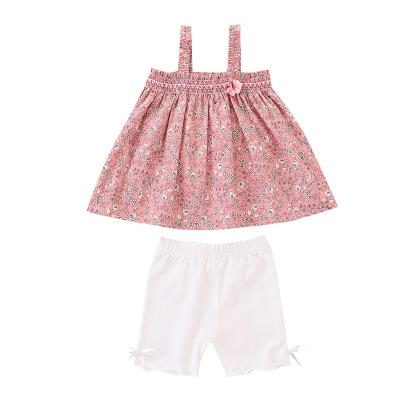 China Stylish cool little floral vest shorts set 1-5 year old babies summer clothes kids clothing for sale