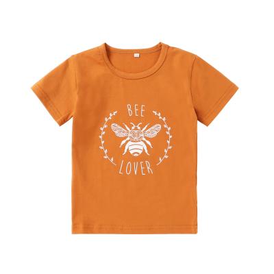 China Anti-shrink comfortable cotton baby sweat-absorbing clothes with BEE LOVER baby wholesale T-shirt for sale