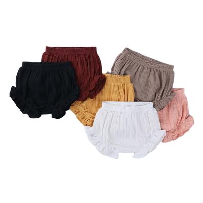 China New anti-static summer baby boutique pants pure color briefs baby cotton and pp canvas shorts for girls for sale