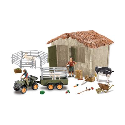 China Pretend Farm Toy Play Set Play Animals and House and Learning Truck 41*10.5*35 cm for sale