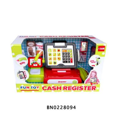 China With Light Big Cashier Toy Kids Cashier Toy Boy Girl Child Pretend Game Toys Cash Register for sale