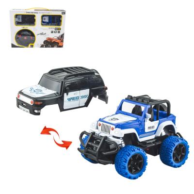 China RC hobby 1/32 rc car monster truck big and long offroad police car offroad rc car for sale