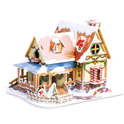 China Nordic Eco-Friendly Toy Panel Cartoon 3D DIY Env Cottage Kids Puzzle Christmas Toys 2022 for sale