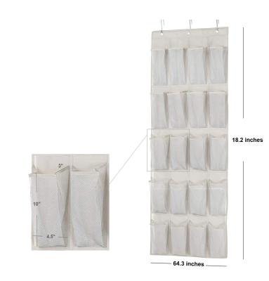 China Enze Viable 20 Breathable Pockets Over The Door Shoe Hanging Shoe Holder Organizer for sale