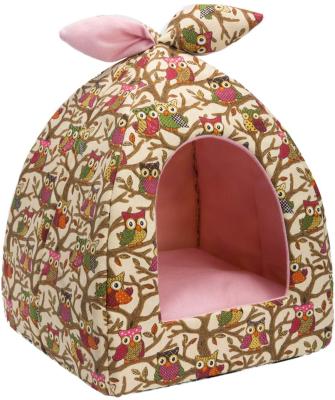 China Fashionable Cuty Pattern Heating Self Heating Mat Comfortable Removable Cushioned Warm Pet House Indoor Pet House Cat Hut Pet Tent Protective Mat for sale