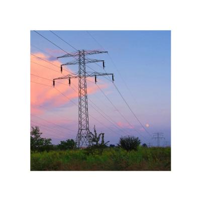 China Power transmission tower line 10kV to 750kV high voltage power transmission tower for polygonal or tapered power line for sale