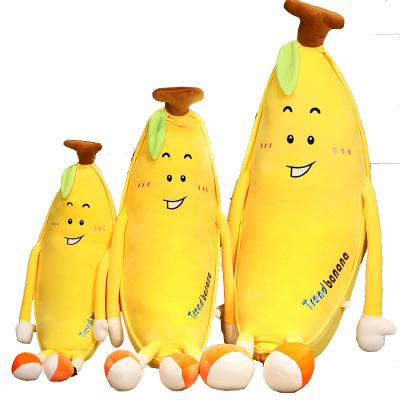 China Wholesale Cute Yellow Banana Pillow Stuffed Plush Toys Banana Bedroom Decorate Long Doll Toy Boy Girl Gifts Banana Plush Doll for sale