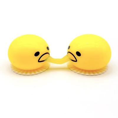 China Hot Sales Silicone Eco-friendly Vomiting Egg Yolk Toy Release Pressure Ball Cute Squishy Vomiting Egg Toy For Kids for sale