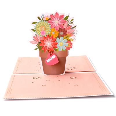 China Viet Nam Custom Laser Cut Handmade Thank You 3D Mothers Day Sound of Greeting Cards for sale