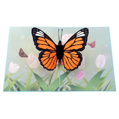 China Europe wholesale 3d laser cut butterfly birthday gift creative birthday greeting card for sale