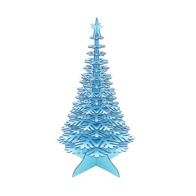 China Eco-friendly Cartoon Toy High Quality 3d Puzzle Paper Cardboard Christmas Tree Printing Puzzle for sale