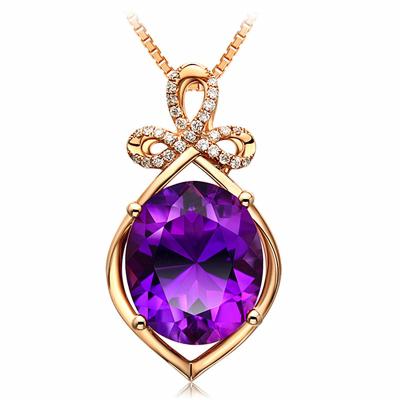 China Wholesale Amethyst CLASSIC Jewelery Women Charm Fashion Necklace Pendant for sale