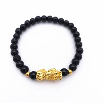 China CLASSIC Lucky Feng Shui Bracelet Black Obsidian Pixiu Bracelet Factory Direct Sale For Men And Women for sale