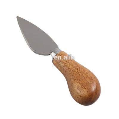 China Sustainable Wholesale Wooden Cheese Knife 4pcs Stainless Steel Handle Butter Knife for sale