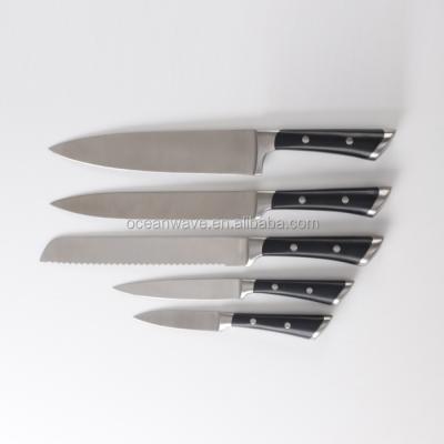 China Wholesale 5 Pcs Disposable Yangjiang Stainless Steel Kitchen Knife Set With Stand for sale