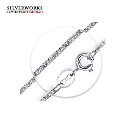 China 925 Pure Sterling Silver Chain Professional 925 Sterling Silver Link Chain Machine Made for sale