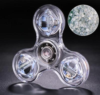 China Mini Toy Amazon Top Sales Lamp Moving Person Spinner LED Shine Crystal Spinner in Clear Color for sale