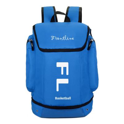 China Waterproof Red Volleyball Backpacks Sports Rucksack Bag With Bottom Shoes Compartment for sale