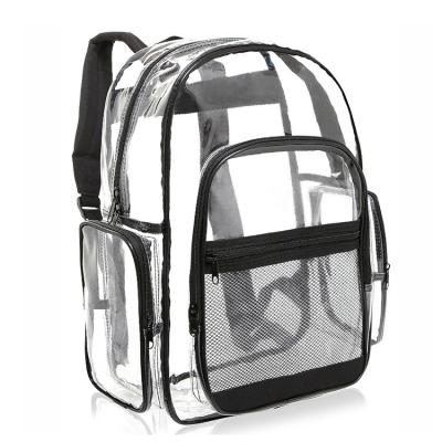 China Waterproof See Through Transparent PVC Clear Backpack PVC Backpacks For Kids for sale