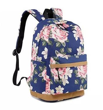 China FLORAL Tie Dye Canvas Women Bag With Flower Print Bag Backpack for sale