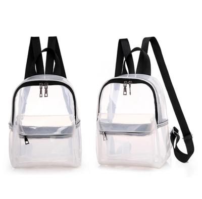 China Fashion Waterproof White Mini Backpack Ladies Transparent Jelly Bag PVC Bag for sale