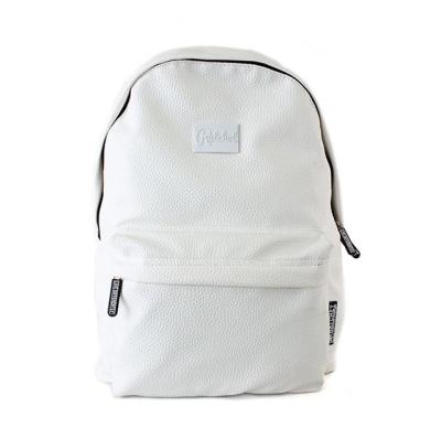 China Waterproof Lady Leather Backpack For Women Girls Backpack Leather Bags White Color for sale