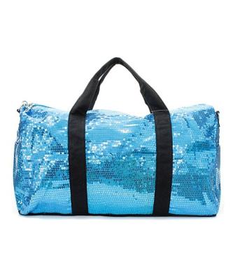 China Wholesale Blue Glitter Mermaid Chic Style Glitter Sequin Duffel Gym Bag Duffel Bag for sale