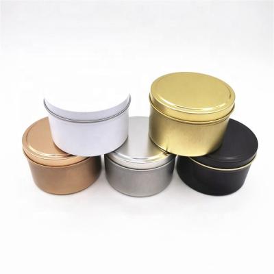 China Hot sale 2oz 4oz 6oz 8oz white gold black silver candle rose gold candle tins candle containers for packaking candle candies for sale