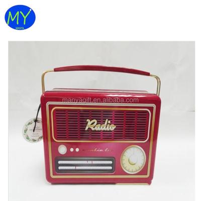 China Premium Materials Recycled Promotional Irregular Irregular Shape Tin Fancy Radio Box For Gift/Toy/Candy Storage With Factory Price for sale